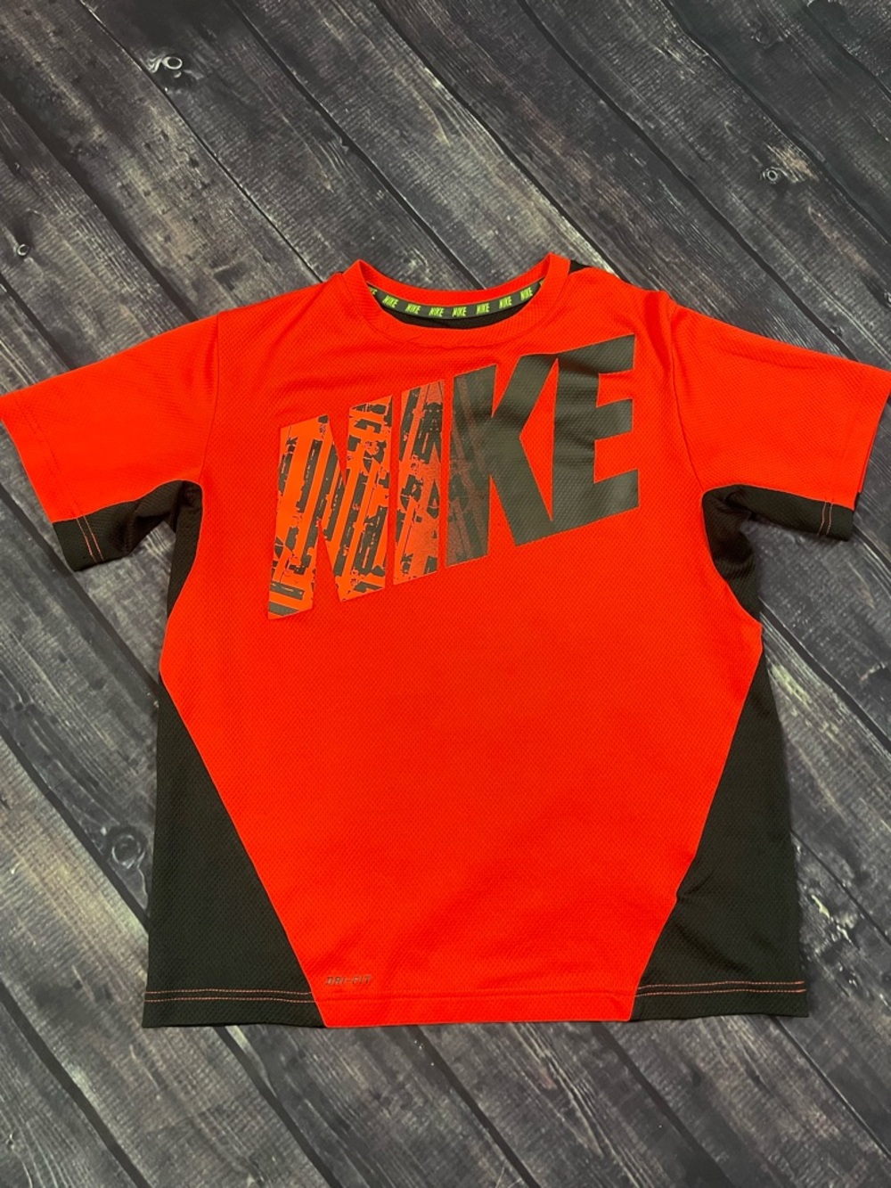 Nike Kids Red and Black Dry-Fit T-Shirt